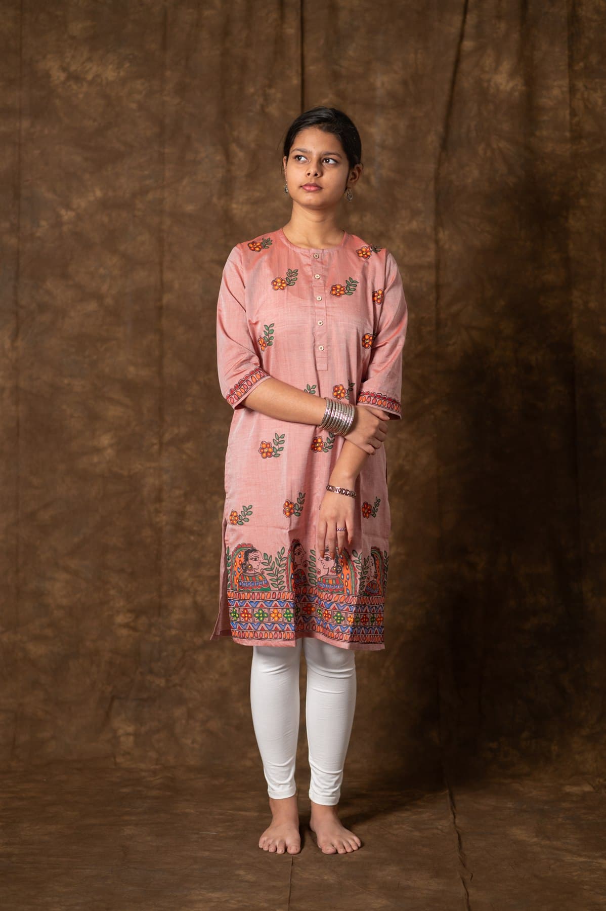 Twin Peacocks Designer Kurti