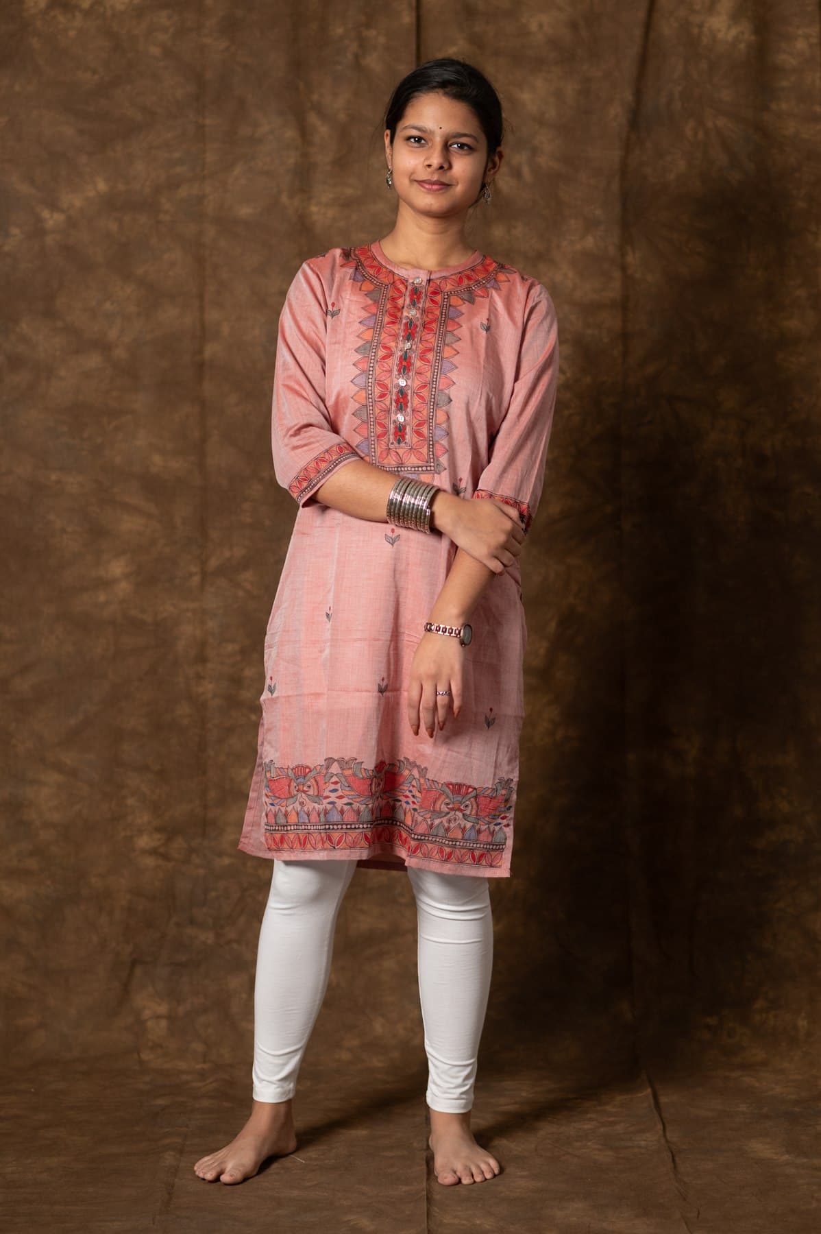 Vibrant Bharni Floral Kurti