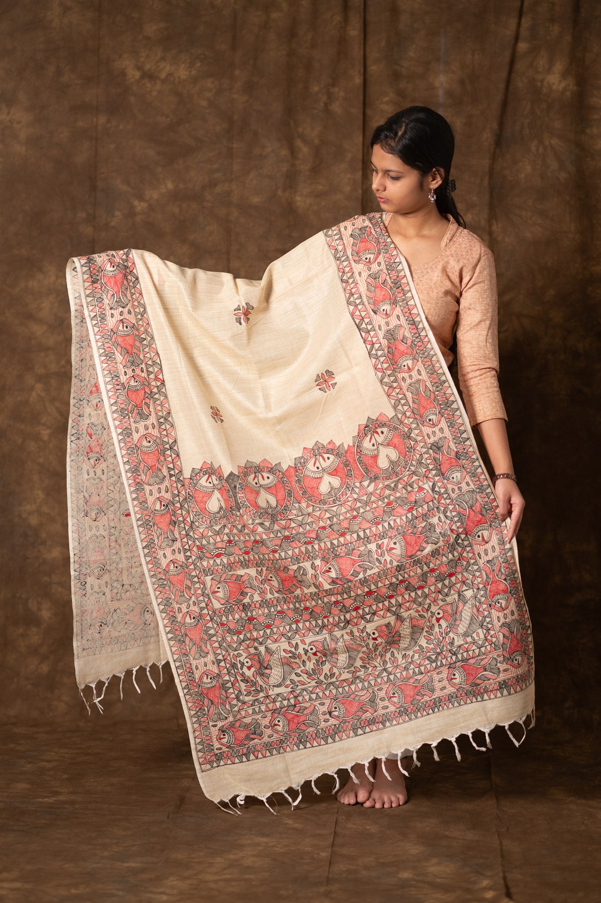 Lotus Pond Fine Shaded Dupatta